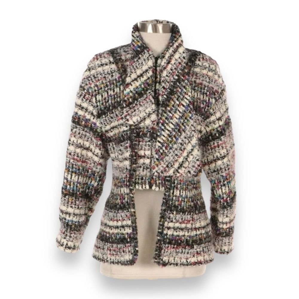 Unique Wool Jacket Sz SM/XS Women's Rare Nubby Tweed Waistcoat-inspired - Picture 2 of 8